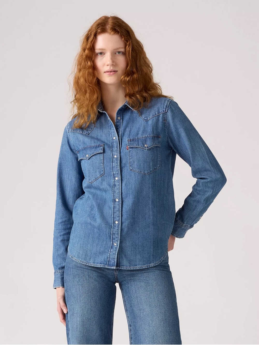 Levi's Medium Wash Denim Western Shirt